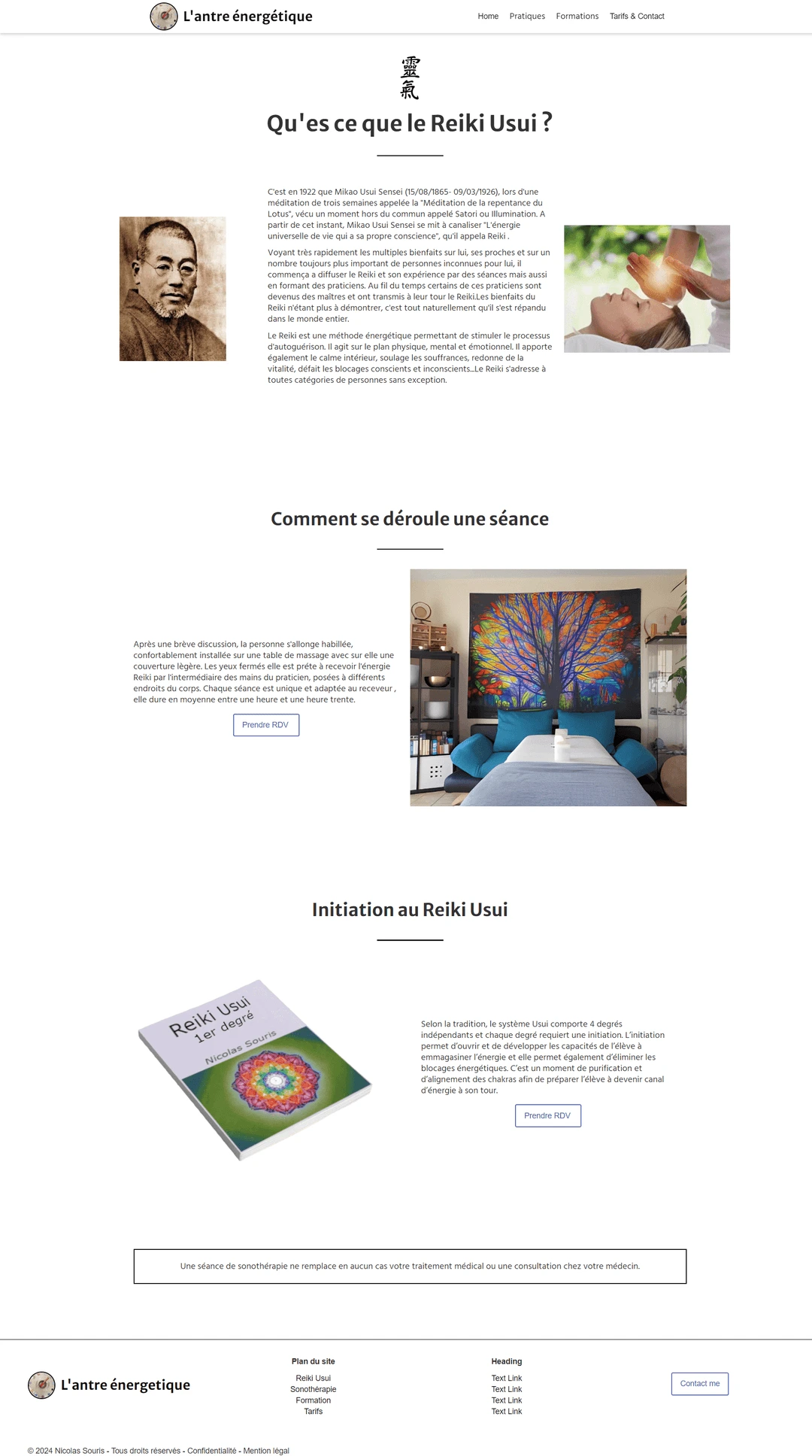 Entire Reiki Landing Page