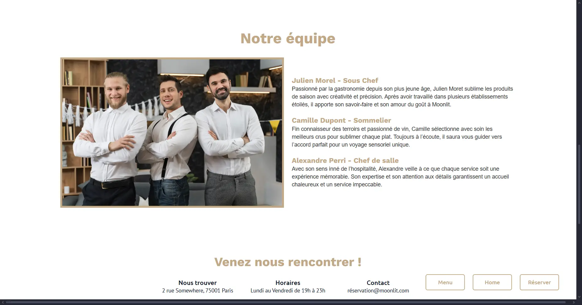 Team restaurant