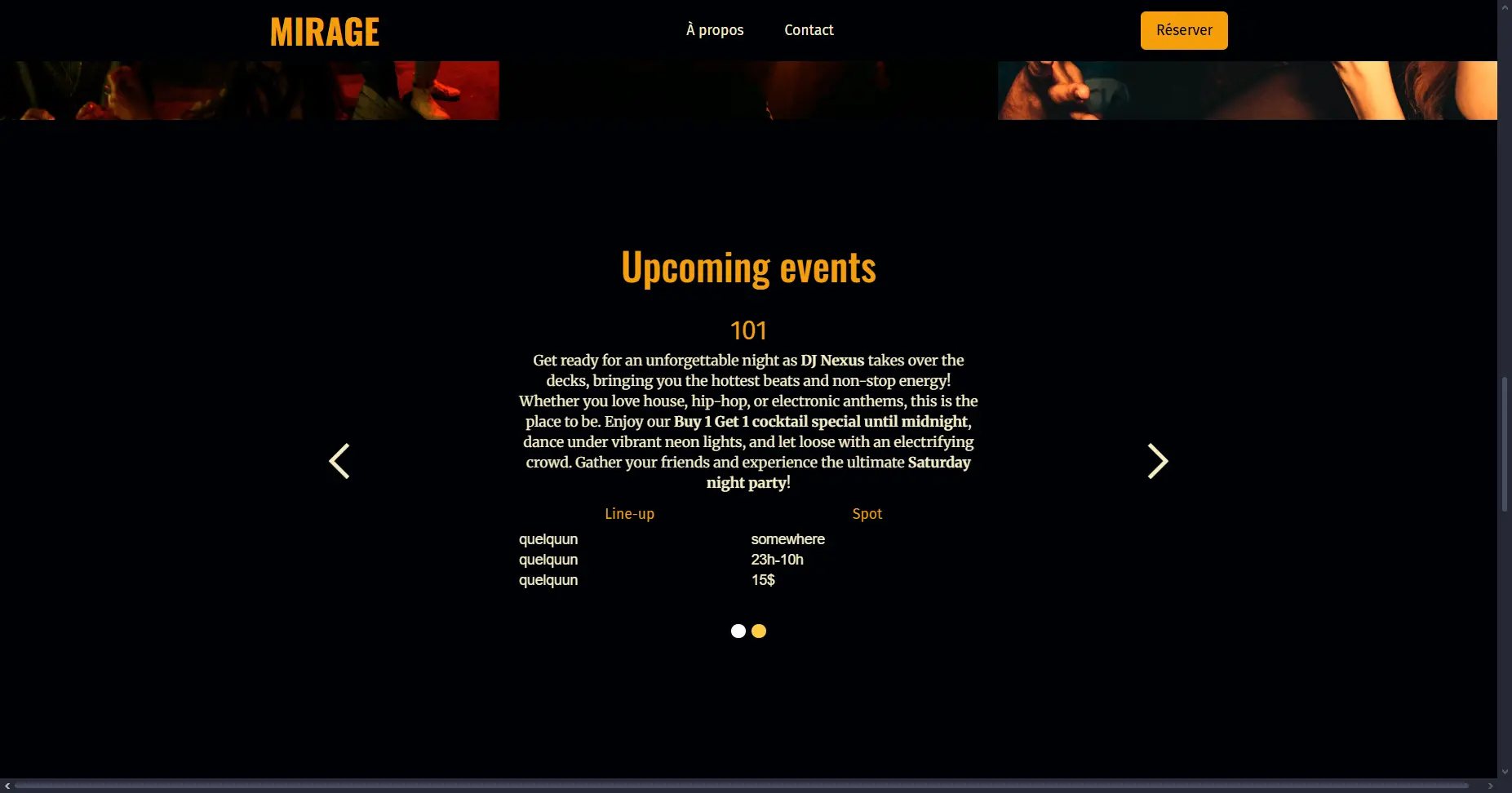 Event Bar 