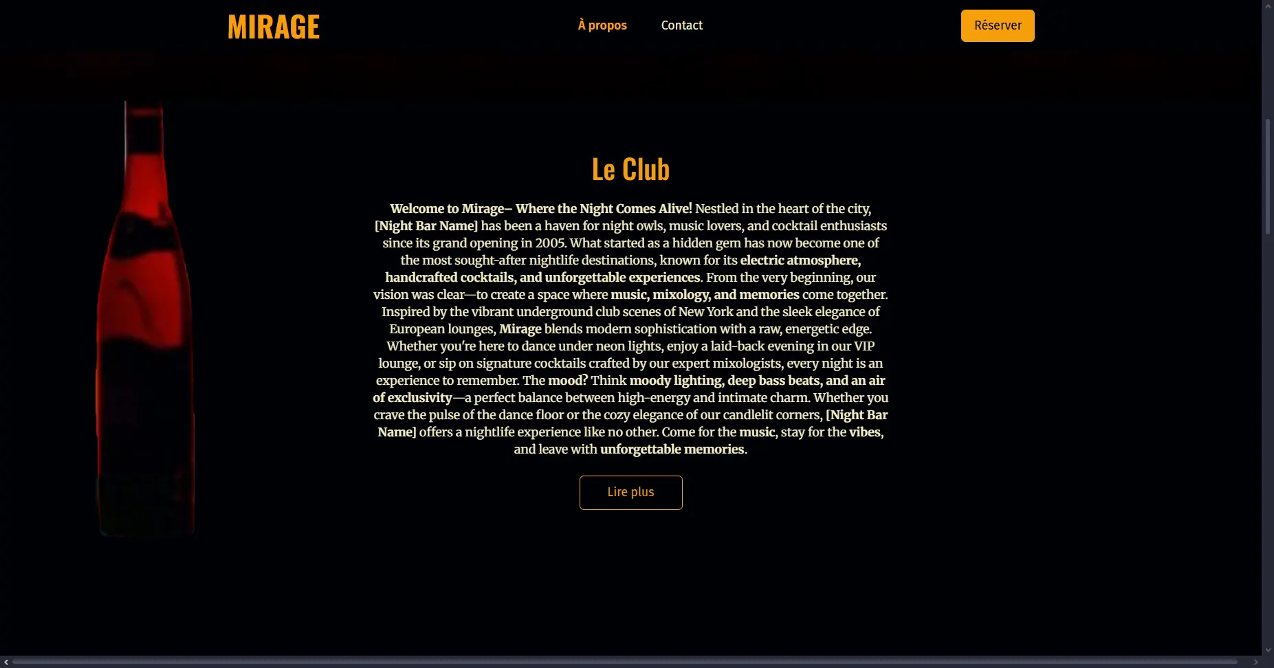 About section Bar